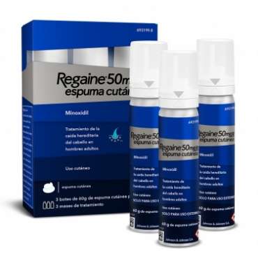 Regaine Espuma Cutánea 5% (Pack 3 meses) - Tratamiento Anticaída con Minoxidil