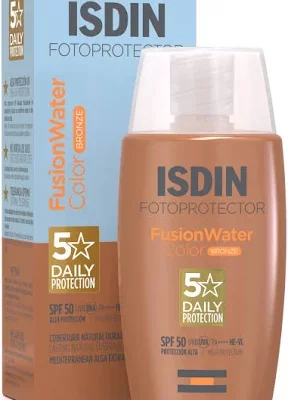 Isdin Fotoprotector Fusion Water Color SPF 50 - Tono Medio - Efecto Buena Cara - 50ml