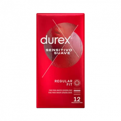 Durex Sensitivo Suave - Fino y Extra Lubricado - 12 Unidades