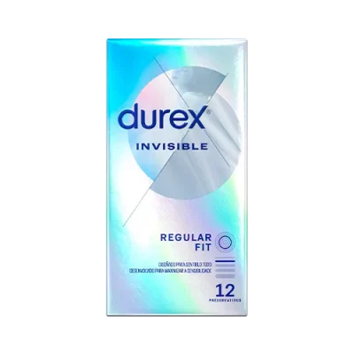 Durex Invisible Extra Fino - Mayor Sensibilidad - 12 Unidades