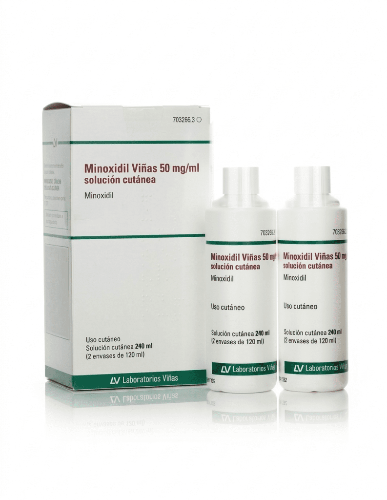 Minoxidil Viñas 5% Pack Ahorro Duplo (2 Frascos de 120ml) – Tratamiento Anticaída Capilar